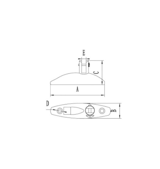 DECK HINGE AISI316, WITH BOLT LOCK SNAPPER -2905