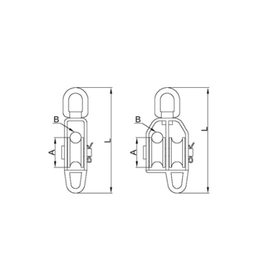 PULLEYS AISI316 DOUBLE WITH SWIVEL AND BECKET-2910