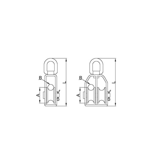 PULLEYS AISI316 DOUBLE WITH SWIVEL-2909