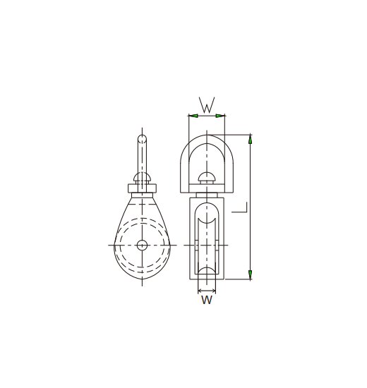 SWIVEL PULLEY,ZINC ALLOY,NICKLE PLATED-2911