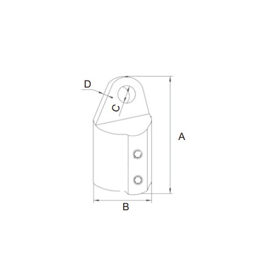 TOP CAP AISI316,TWO SETSCREW-2885